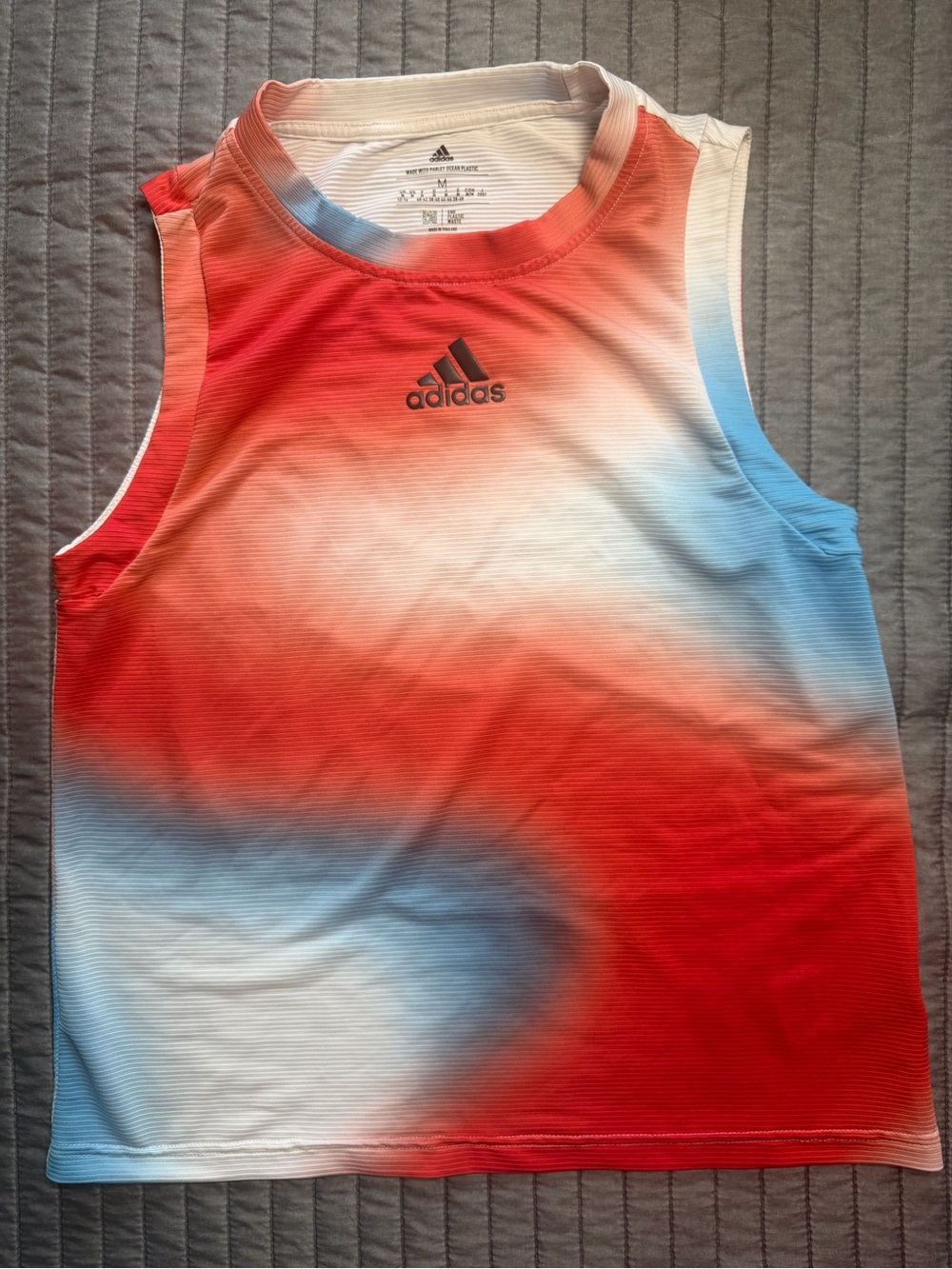 adidas women’s Red & Blue Gradient tennis tank M